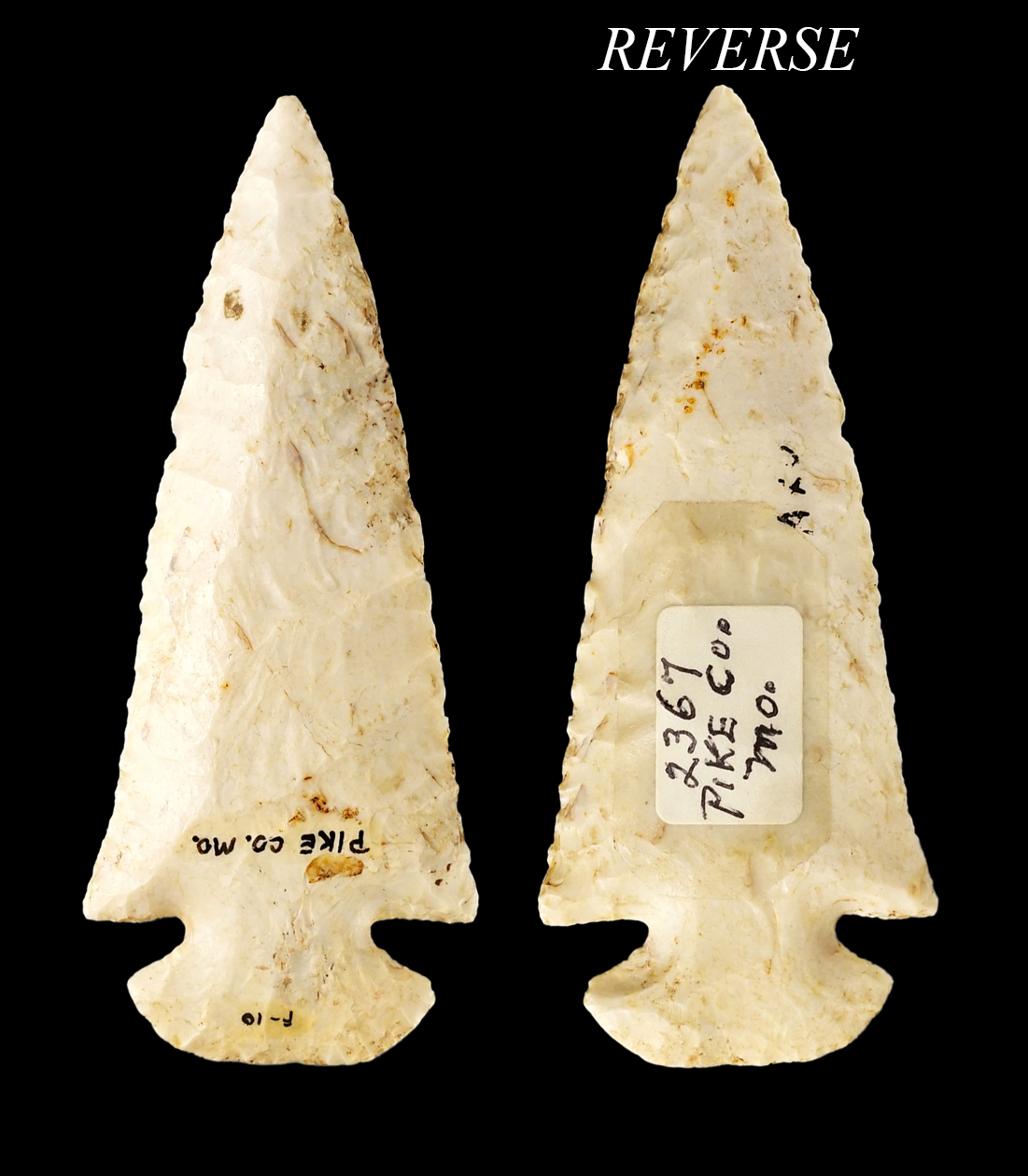 3 7/16" nicely beveled Dovetail that is well patinated - Pike Co., Missouri.