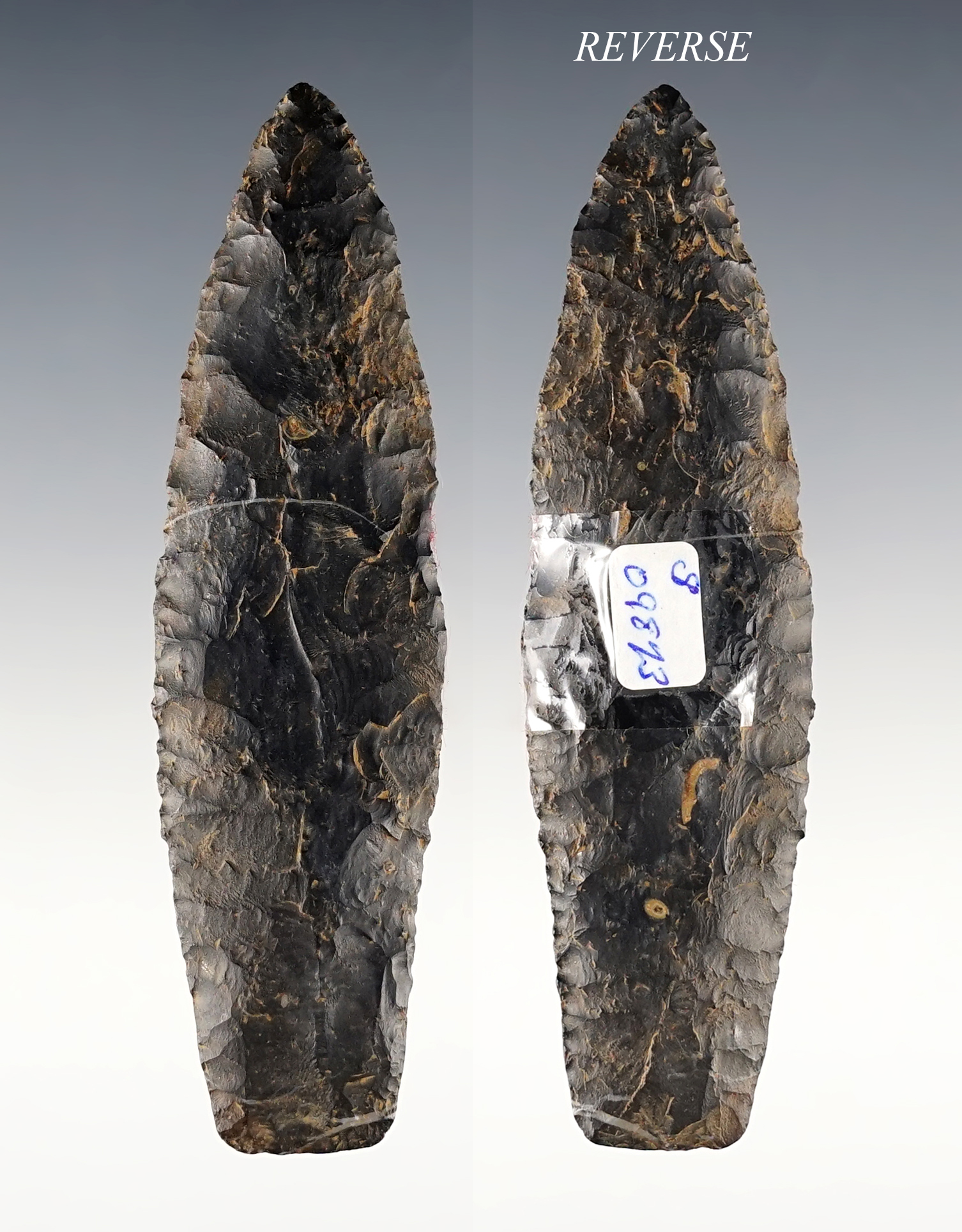 Well styled 3 3/4" Paleo Lanceolate - Warsaw, Coshocton Co., Ohio. Ex. Larry Morris. 
