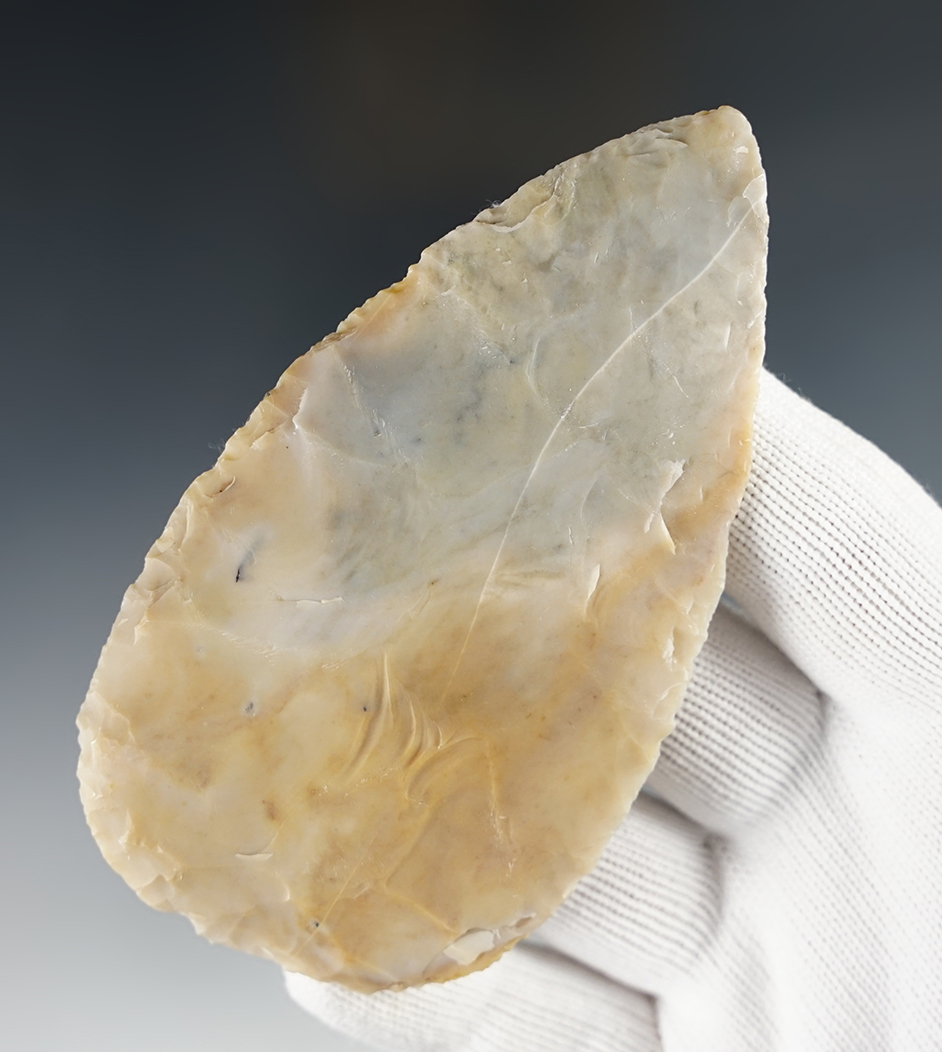 3 3/4" Cache Blade - Flint Ridge. Part of the Fulton County Cache, Fulton Co., Ohio. Ex. Hooks. 