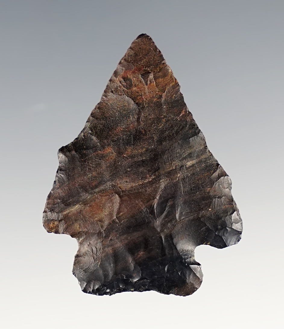 1 9/16" classic Ohio Pentagonal made from dark-colored Flint Ridge Nethers Flint. 