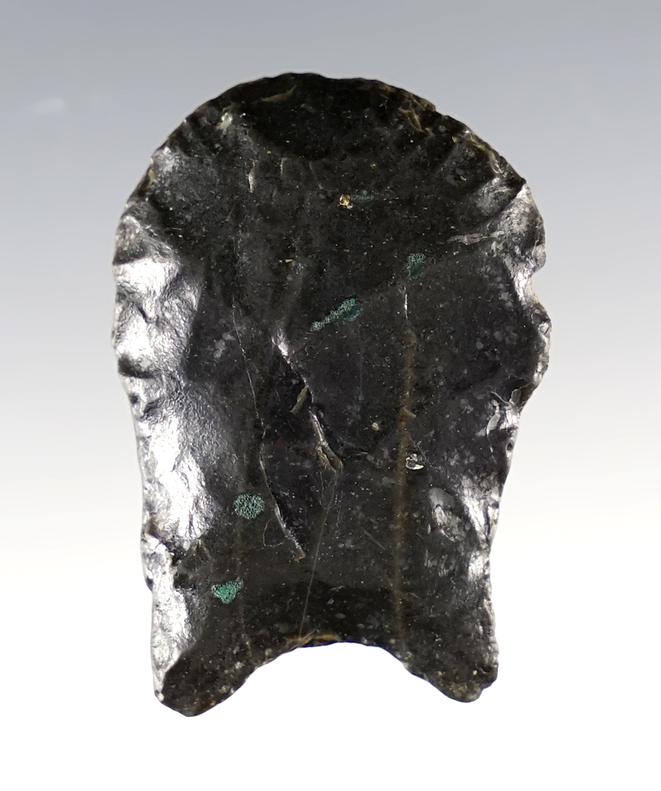 1 3/8" Paleo Hafted Scraper - Coshocton Co., Ohio. 