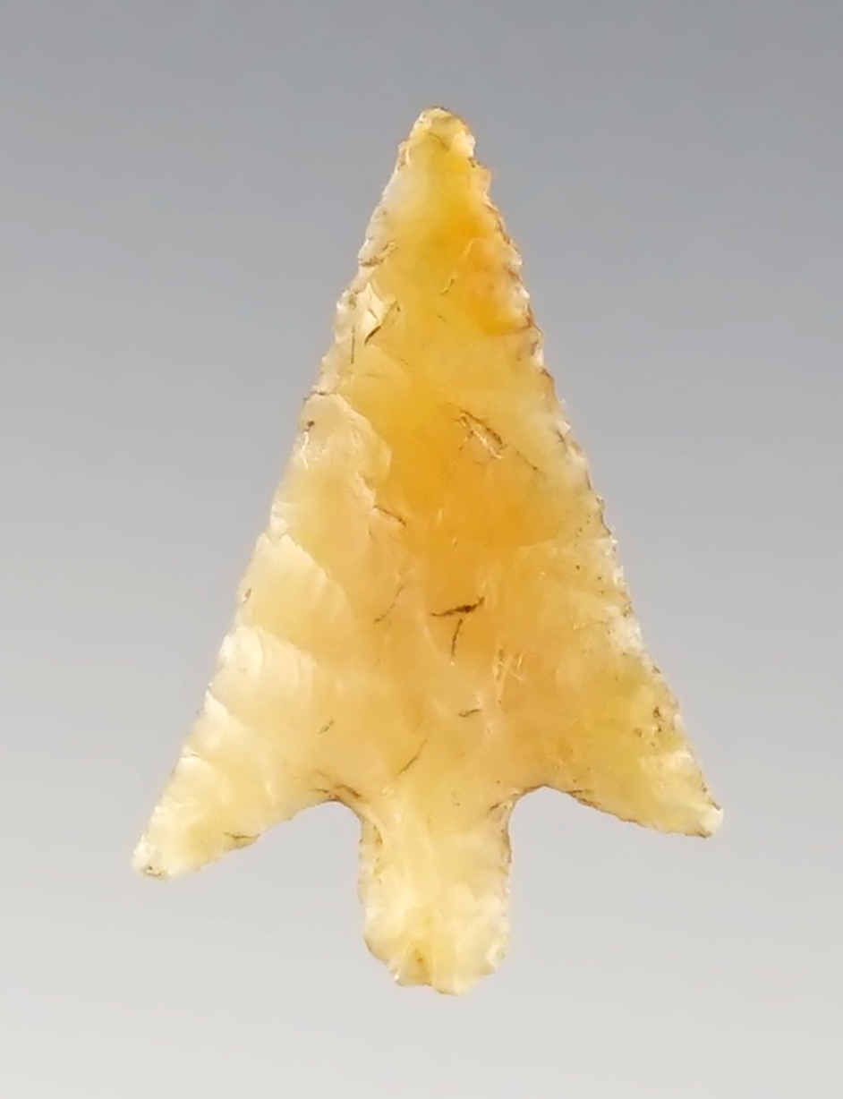 13/16" Wallula found near the mouth of the Deschutes River in 1954. Comes with a Bennett COA. From the collection of Joe Tuttle.