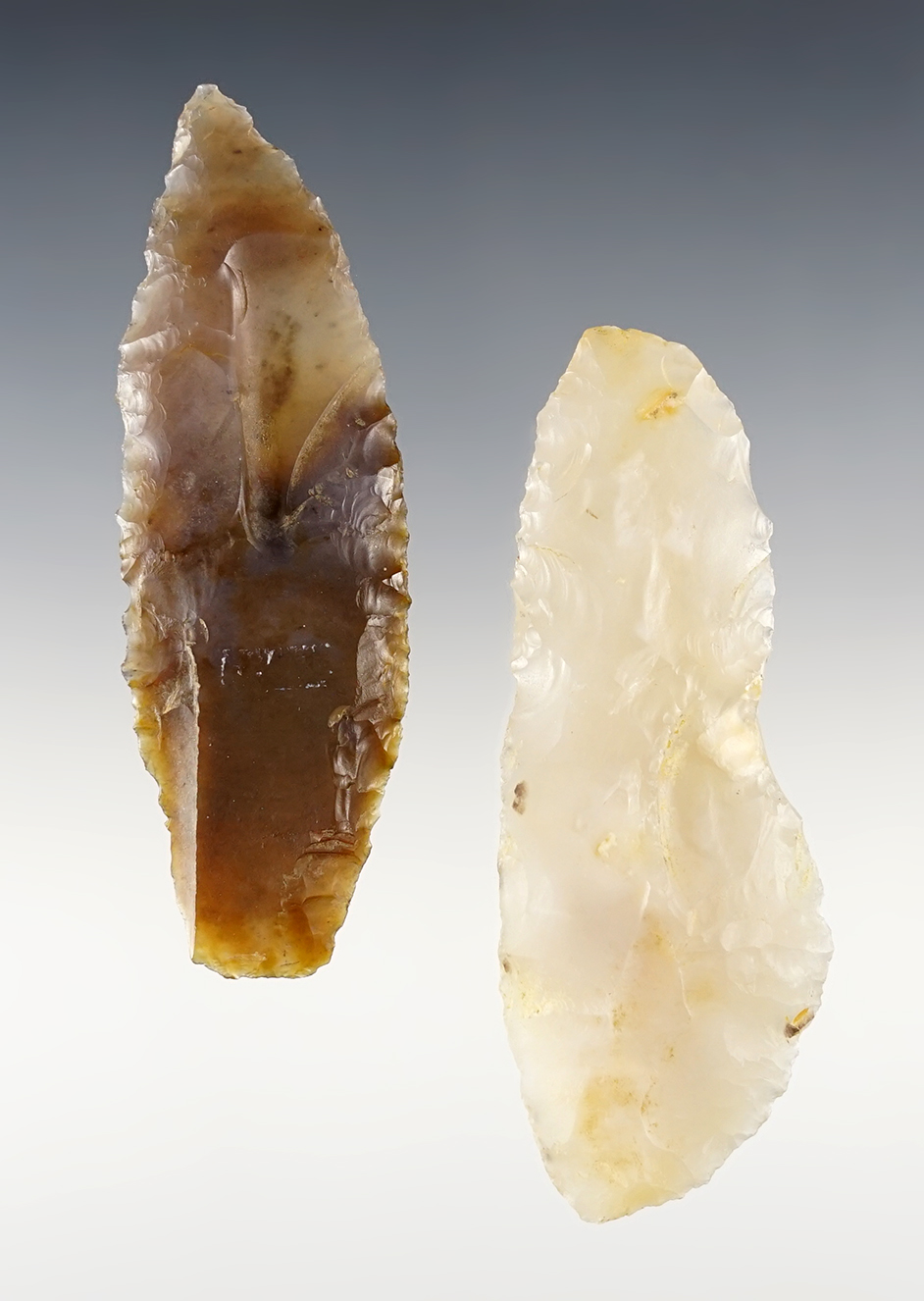Pair of Artifacts found by Fred Heimbigner between Vantage and Priest Rapids, Washington. COA.