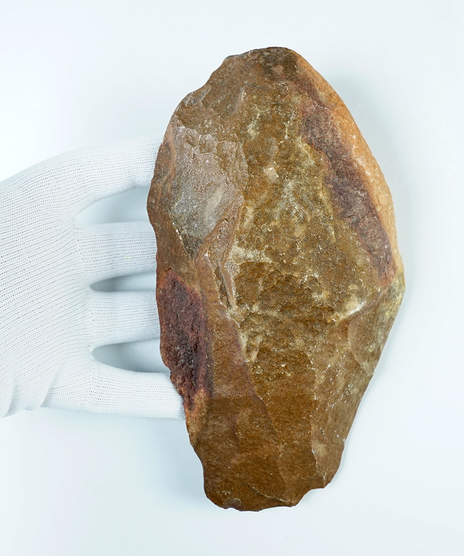 Large and nice! 7 1/2" Acheulean Hand Axe from North Africa. Over 200,000 years old. 