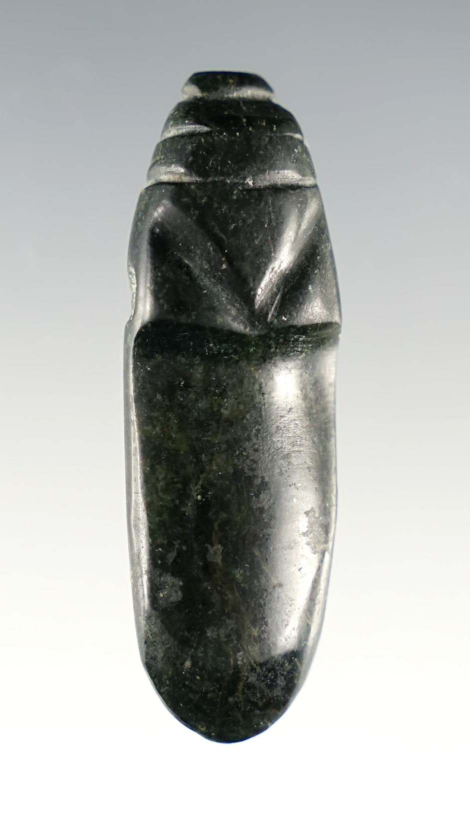 Excellent 1 15/16" Bird Celt Pendant from Nicoya Peninsula, Guanacaste Province, Costa Rica.