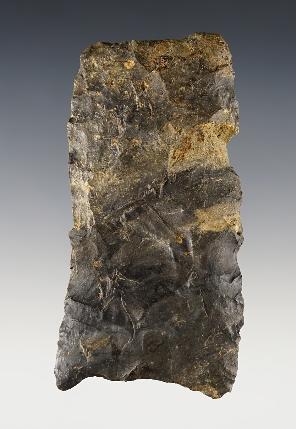 Outstanding 3 9/16" Paleo Square Knife found in Mt. Gilead, Morrow Co., Ohio. 