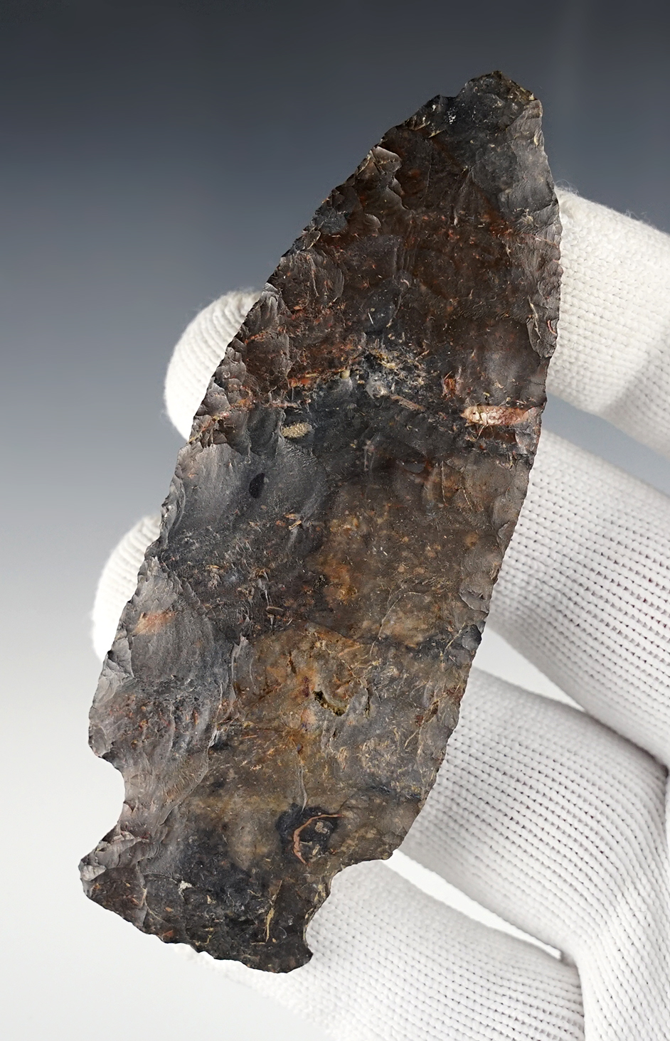 Fine 4 1/8" Hopewell made from Coshocton Flint. Ohio. Comes with a Jackson COA. 