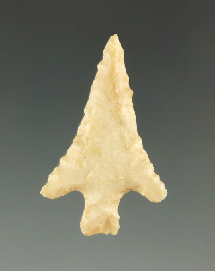 Pictured! 1 5/16" Bonham point from the collection of Guss Bubenzer found in Texas.