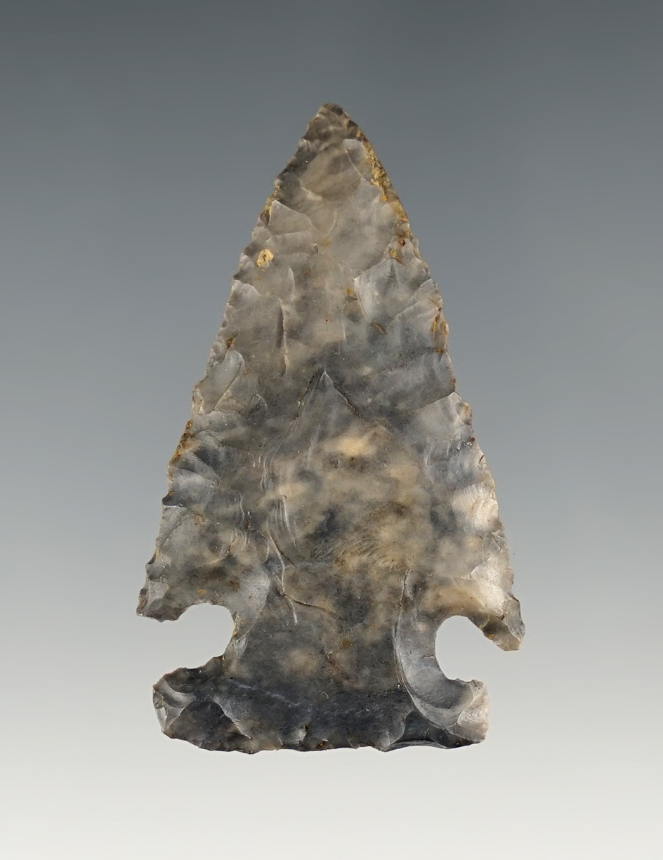1 13/16" Intrusive Mound made from Upper Mercer Flint. Found in Ashland Co., Ohio. Ex. Jack Hooks.