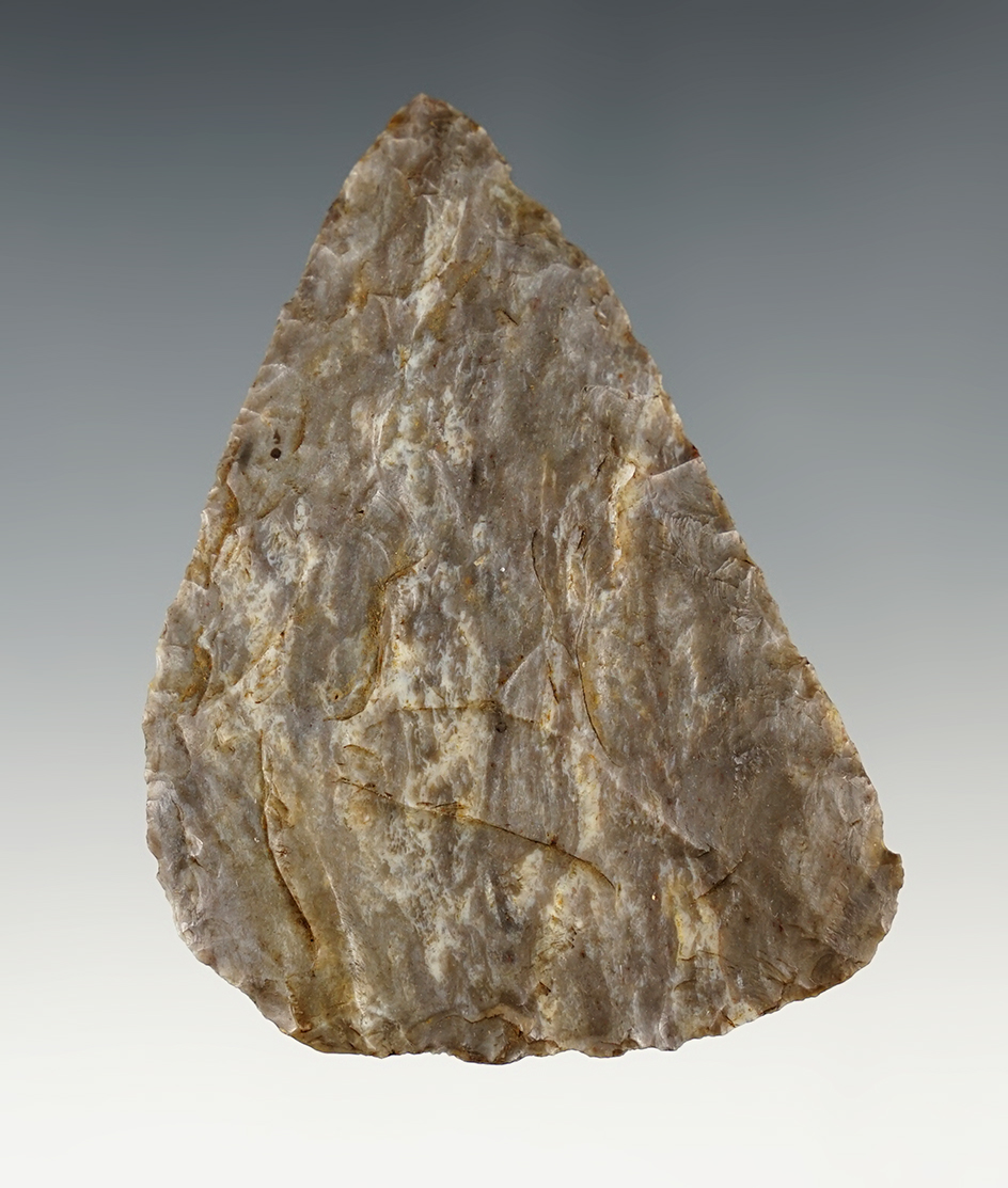 3" Ft. Ancient Knife - Upper Mercer Flint. Found by Phil Kientz at Fort Ancient in Warren Co., Ohio.