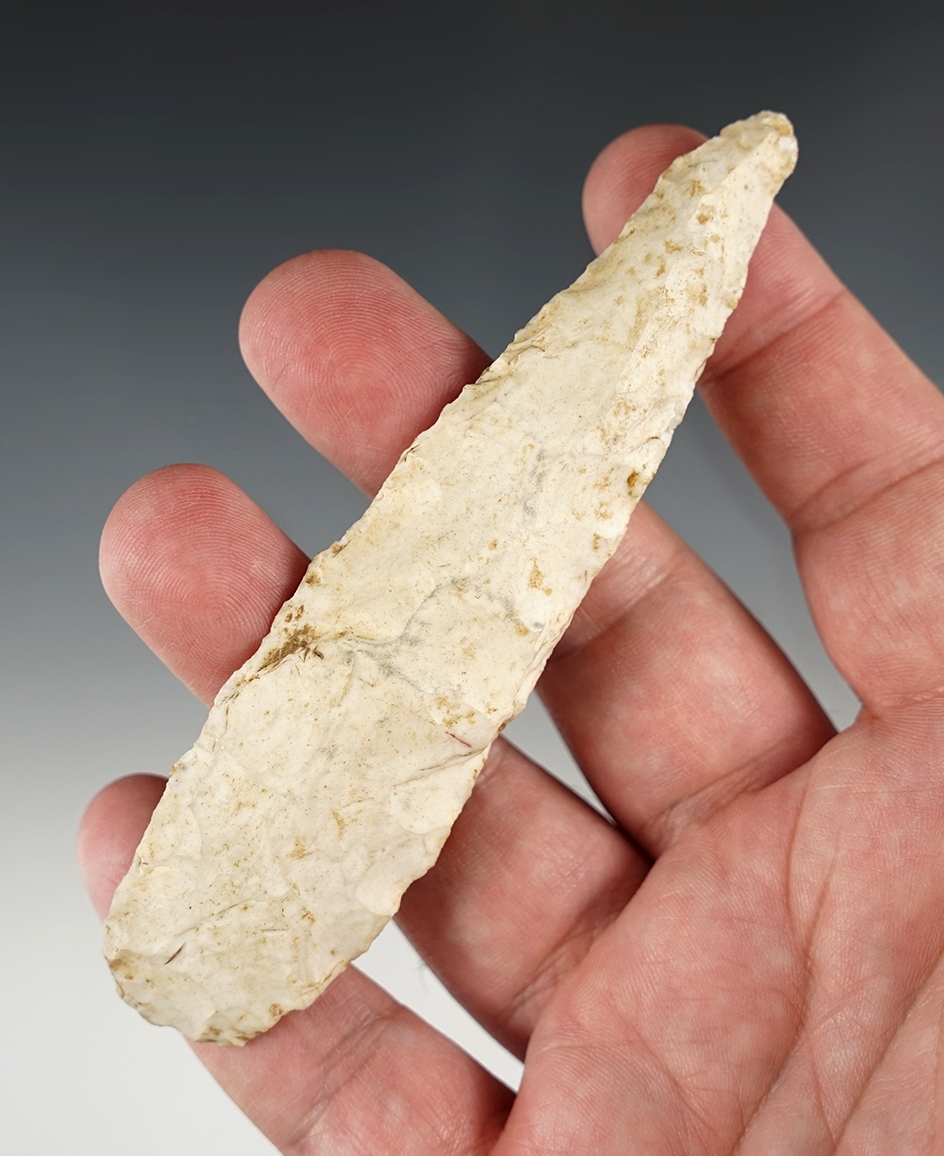 4 1/2" Knife found in Ohio that is well patinated.