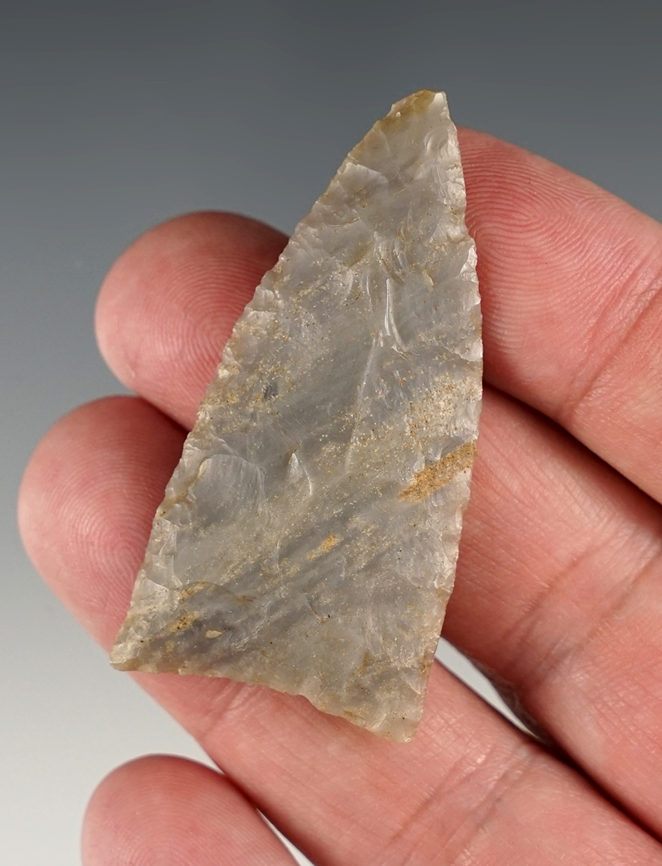 Finely made 2 1/8" Tennessee Triangle point in excellent condition.