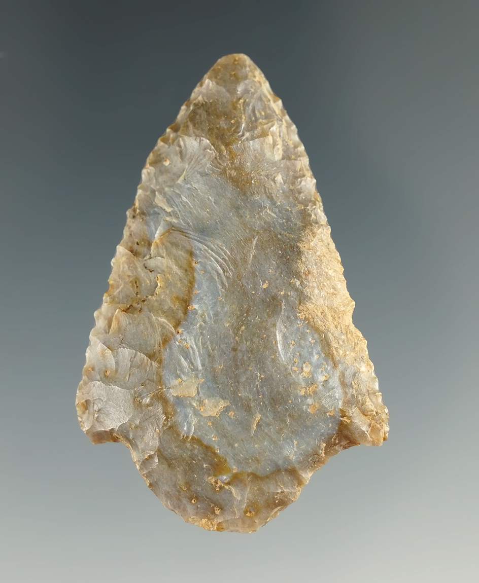 2" Adena with very nice edge work found in Indiana.