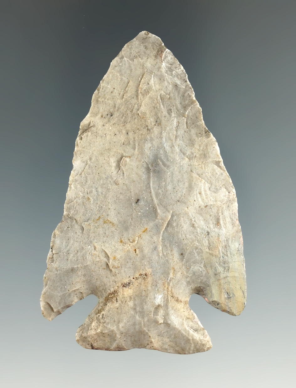 2 5/8" Notched Base Dovetail with one restored ear found in the Tennessee/Kentucky area.