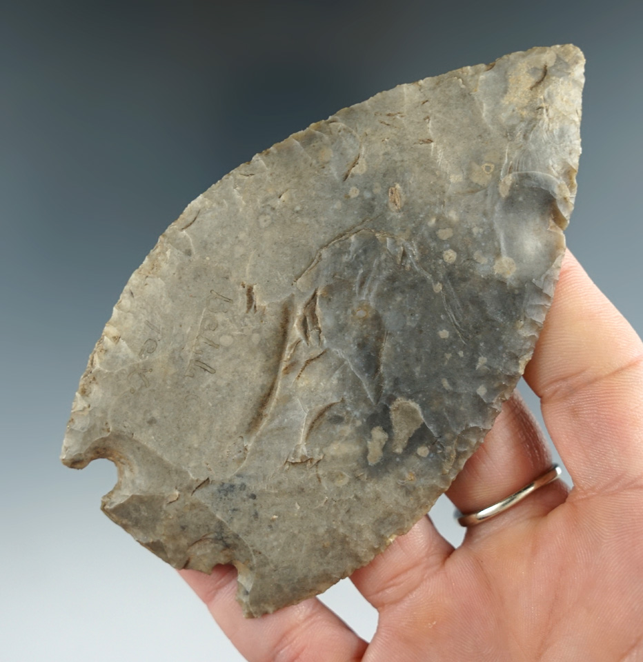 4 1/4" Base Tang Knife made from Edwards plateau chert found in Bell Co., Texas