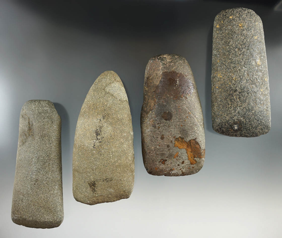 Set of four nice Midwestern Celts, largest is 4 1/4".