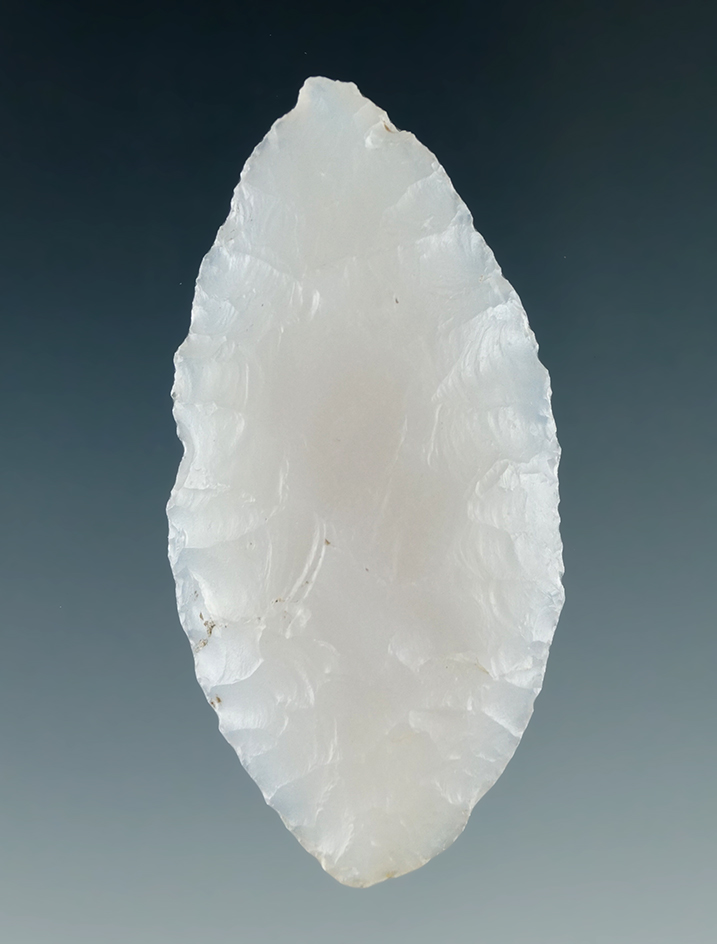 1 7/8" Cascade Leaf made from White Semi-translucent Agate, found near the Columbia River.
