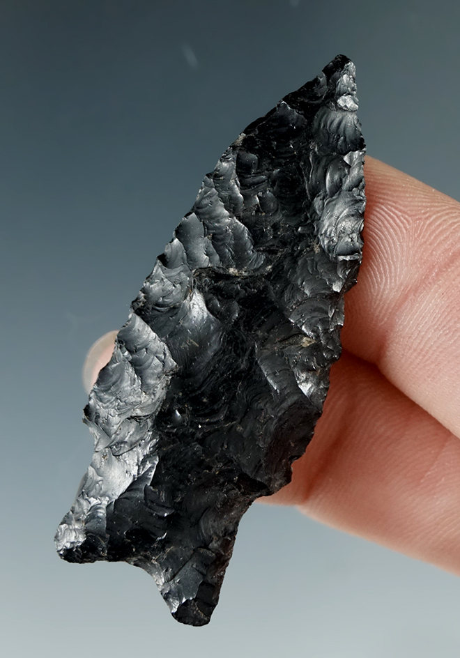 2" Humbolt Shouldered made from Obsidian, found in the Great Basin, Oregon.