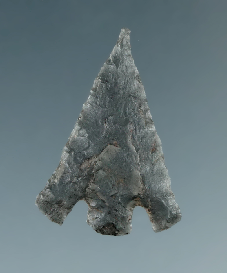 7/8" Columbia Plateau with a thin needle tip, made from Grey Obsidian.