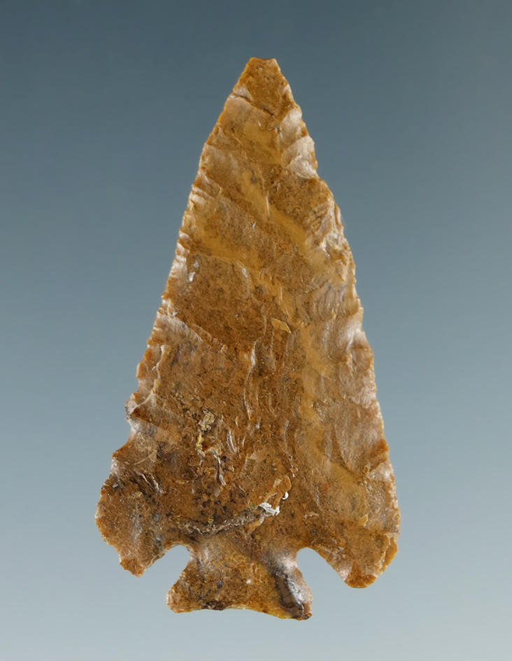 1 3/8" Nicely flaked Quilomene Bar found near Fountain Bar, Columbia River.