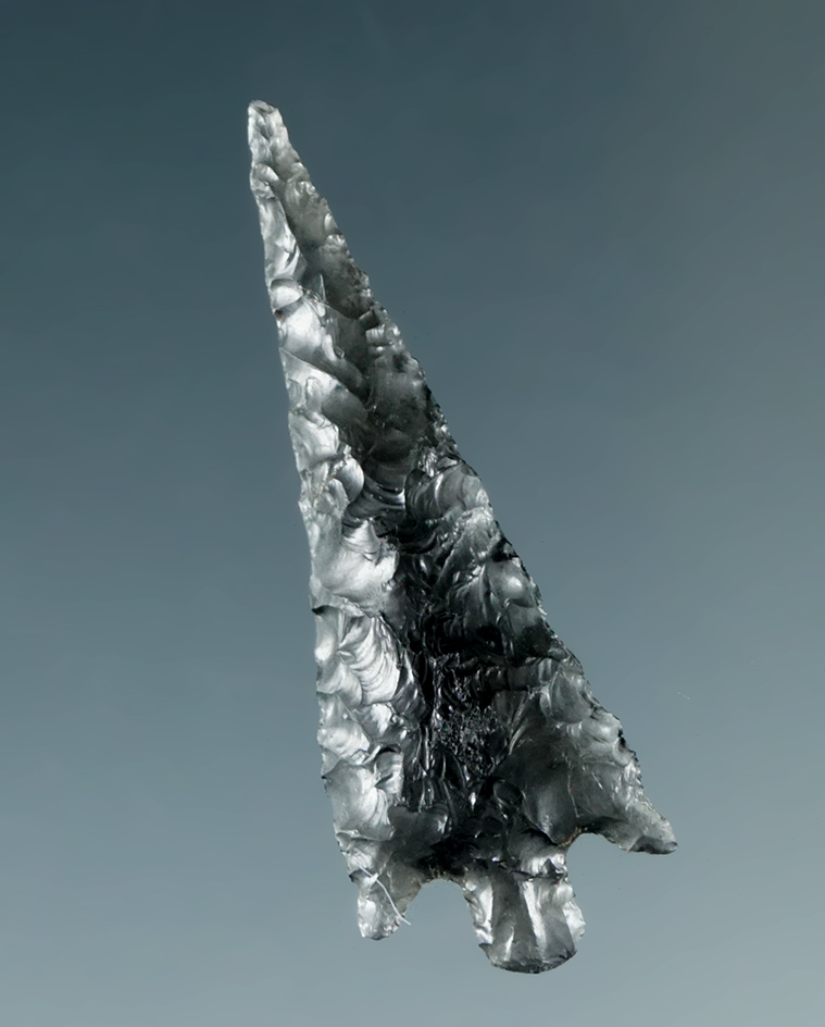 1 1/4" Translucent Rose Springs made from Obsidian, found near the Columbia River.