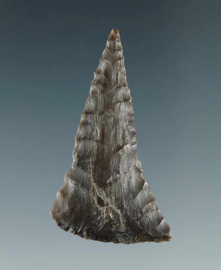 1 1/2" Atlatl Valley Triangle made from Agatized Wood, found near the Columbia River.