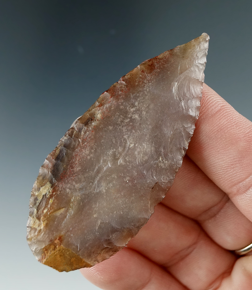 Beautiful 2 3/4" Cascade Knife made from Translucent Moss Agate, Columbia River.