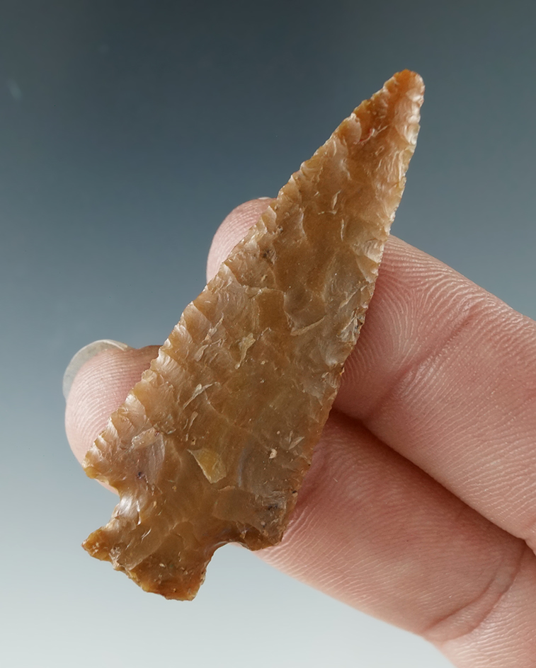 2" Stemmed Dart Point made from Agate, found near the Columbia River.