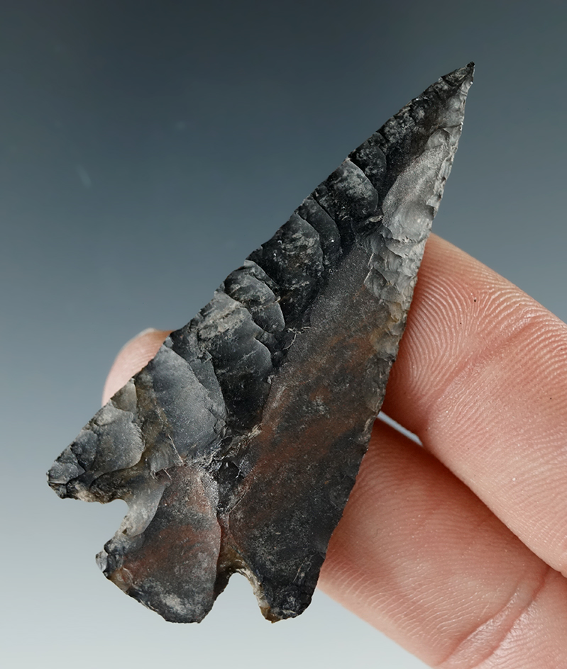 2 1/4" Snake River with a needle tip made off of a flake, found near John Day, Oregon.