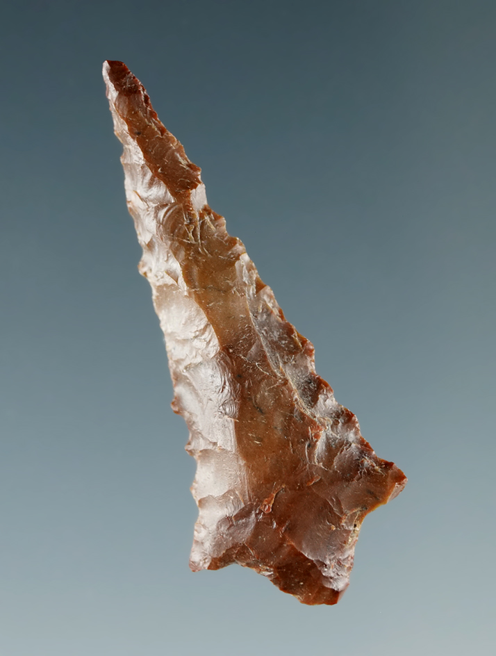 1 7/16" Rabbit Island with nice serrations, made from Agate. Found near the Columbia River.