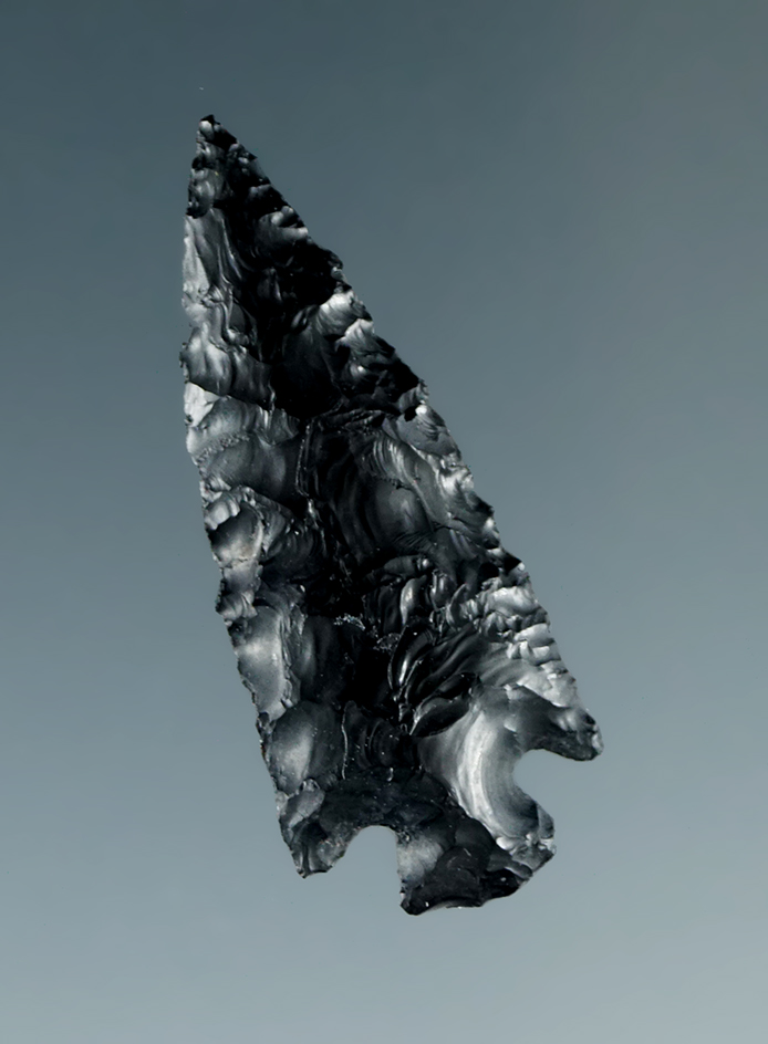 1 1/4" Rose Springs made from Obsidian, found near the Columbia River.