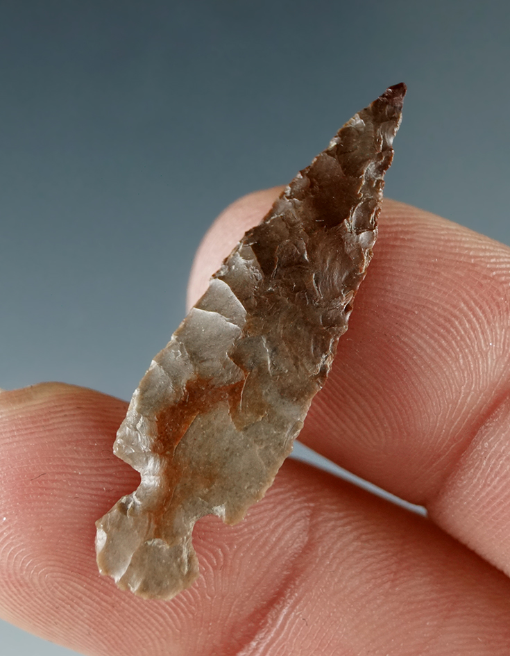 1 5/16" Dagger Point made from Jasper, found near the Columbia River.