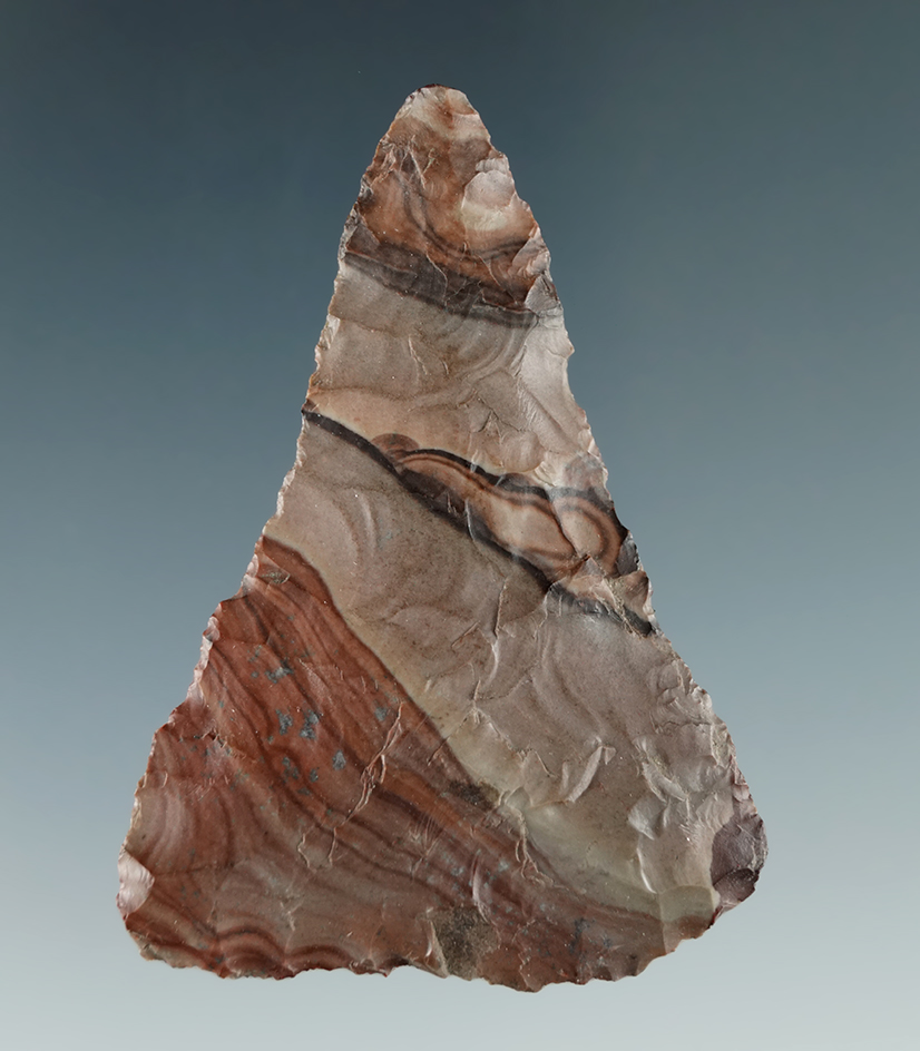 2" Plateau Pentagonal Knife made from Biggs Picture Jasper, found near the Columbia River.