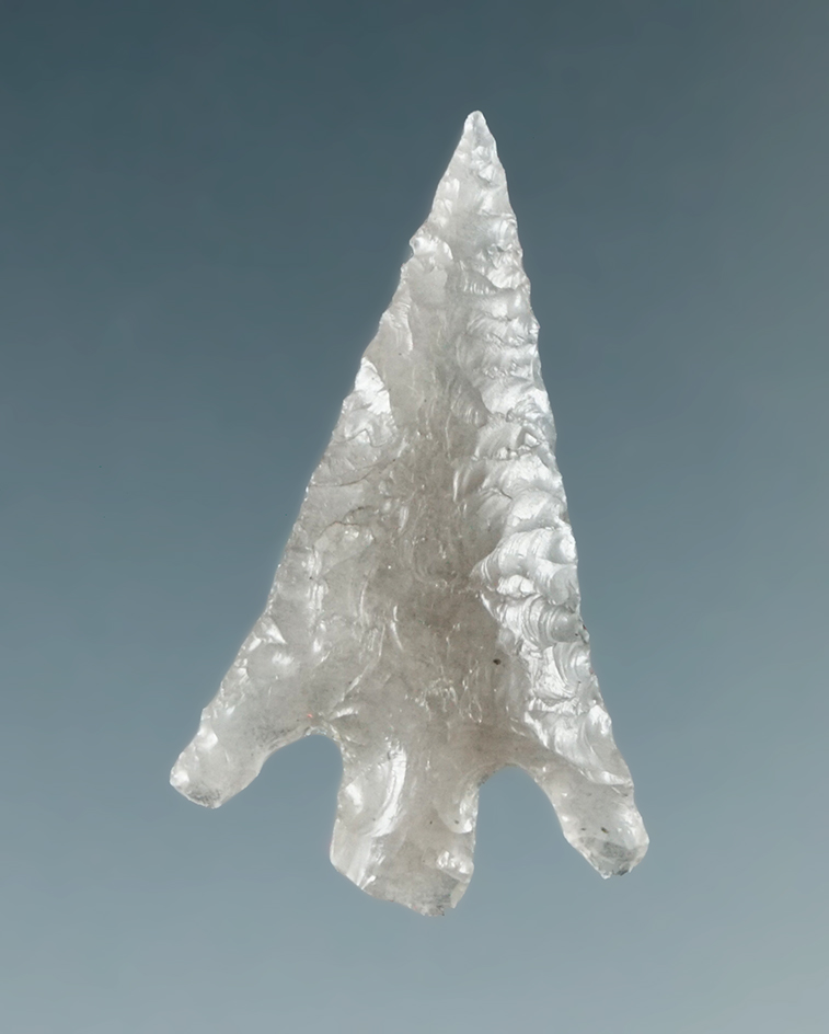 1 1/16" Rose Spring made from translucent Obsidian, found near the Columbia River.