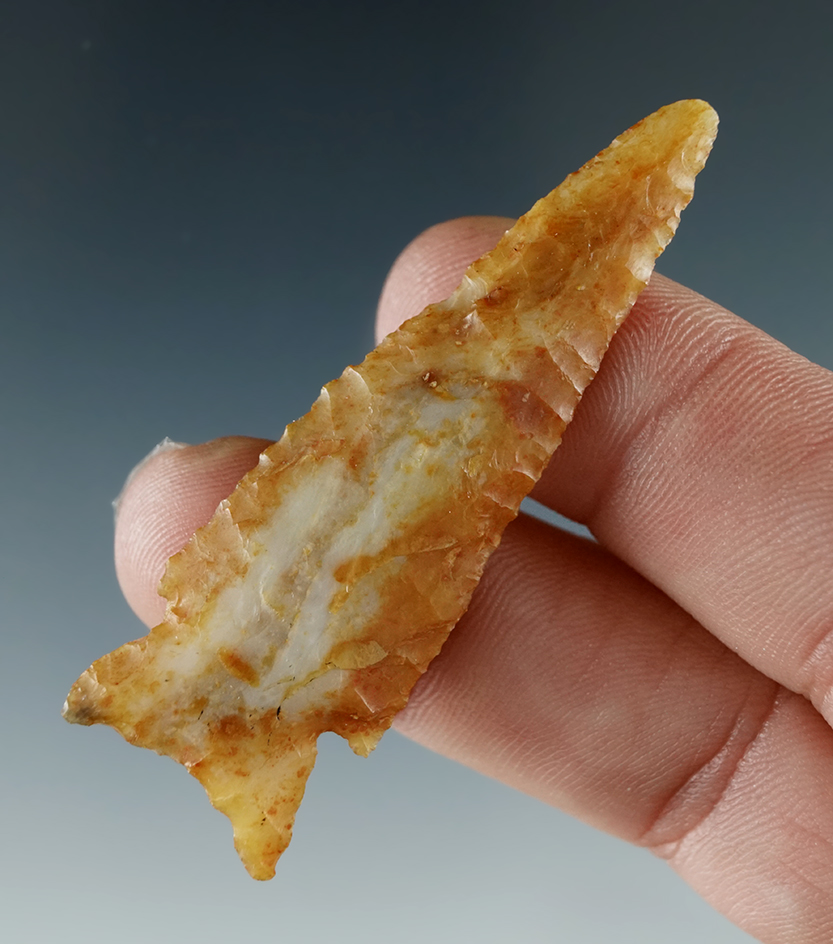 2 1/8" Diagonal Notch made from multi-colored Agate, found near the Columbia River.