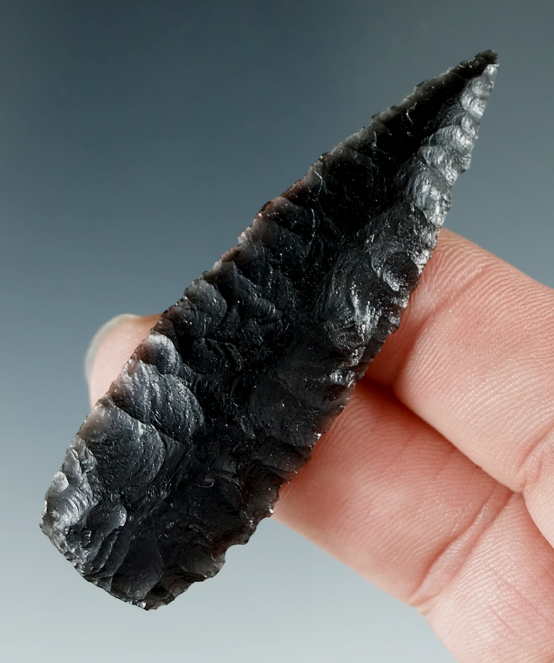 2 1/2" Cascade made from Obsidian, found in the Great Basin, Oregon.