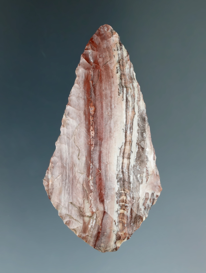 Beautiful material on this 2 1/2" Cascade Knife made from Striped Jasper, Columbia River.