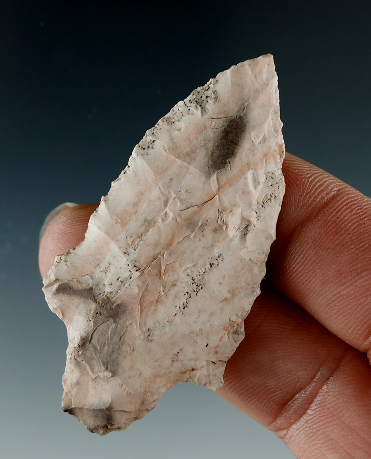 2 1/8" Stemmed Point made from Jasper, found near the Columbia River.