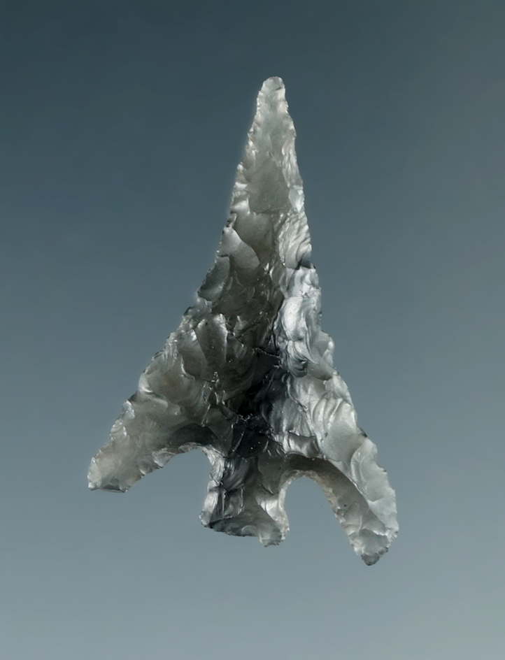 1 1/8" Columbia Plateau made from beautiful translucent Obsidian, Columbia River.