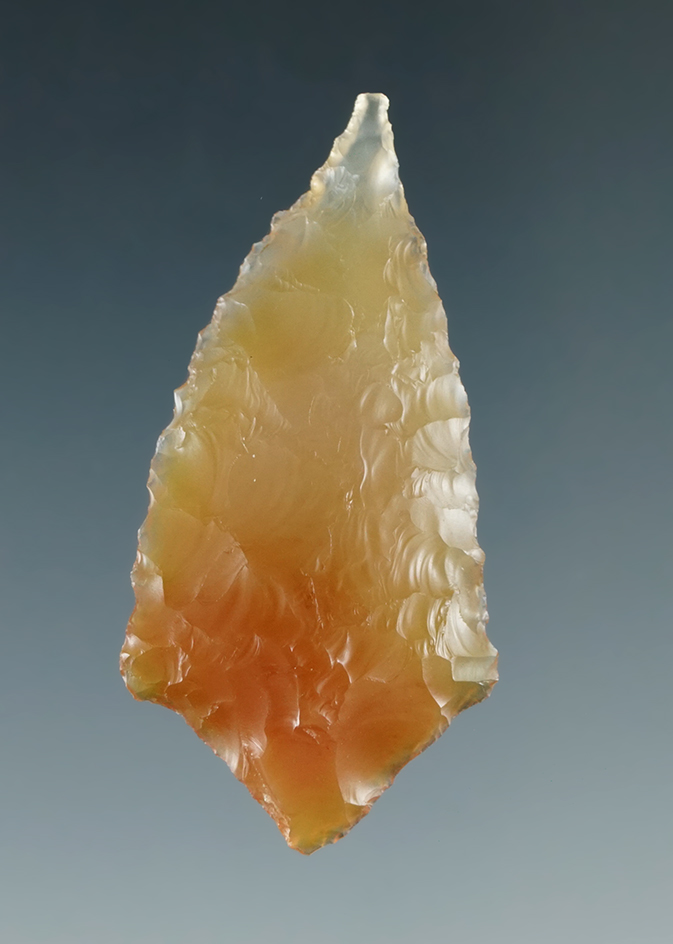1 1/2" Shouldered Cascade made from semi-translucent Agate, found near the Columbia River.