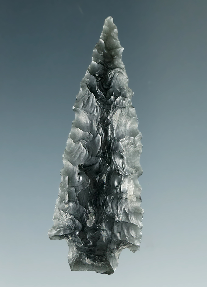 2" Square Stem made from Obsidian, found in the Great Basin, Oregon.