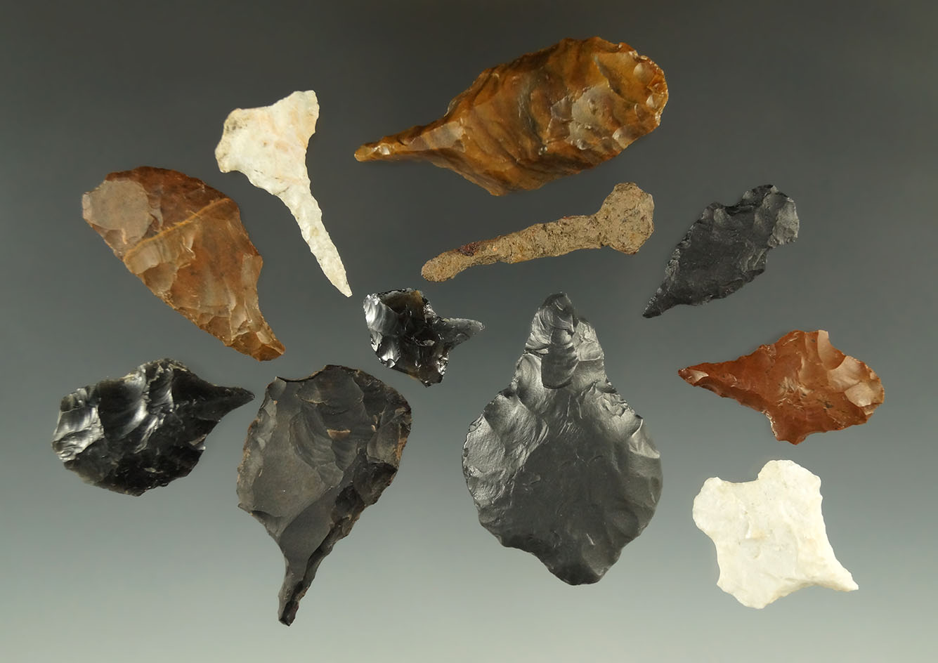 Set of 11 Drills and Perforators found in the Great Basin area. Largest is 1 13/16".