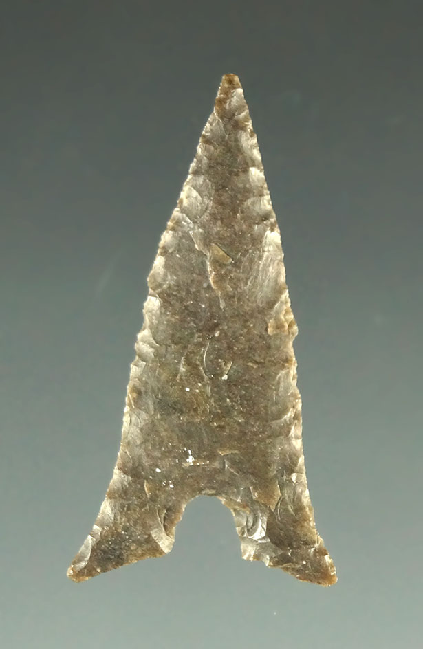 Ex. Museum! 1 1/16" Garza point - beautifully styled and nicely flaked - Texas. Ex. Shewey. COA.