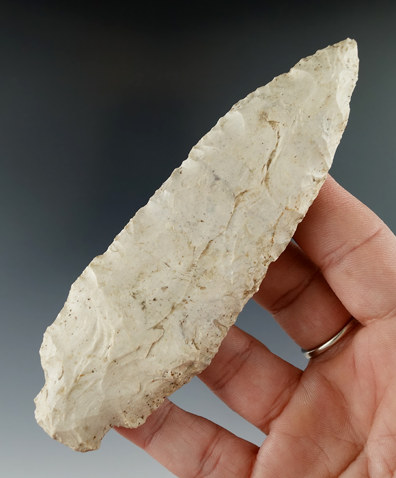 4 11/16" Adena found in Jay County Indiana. Comes with a Davis COA.