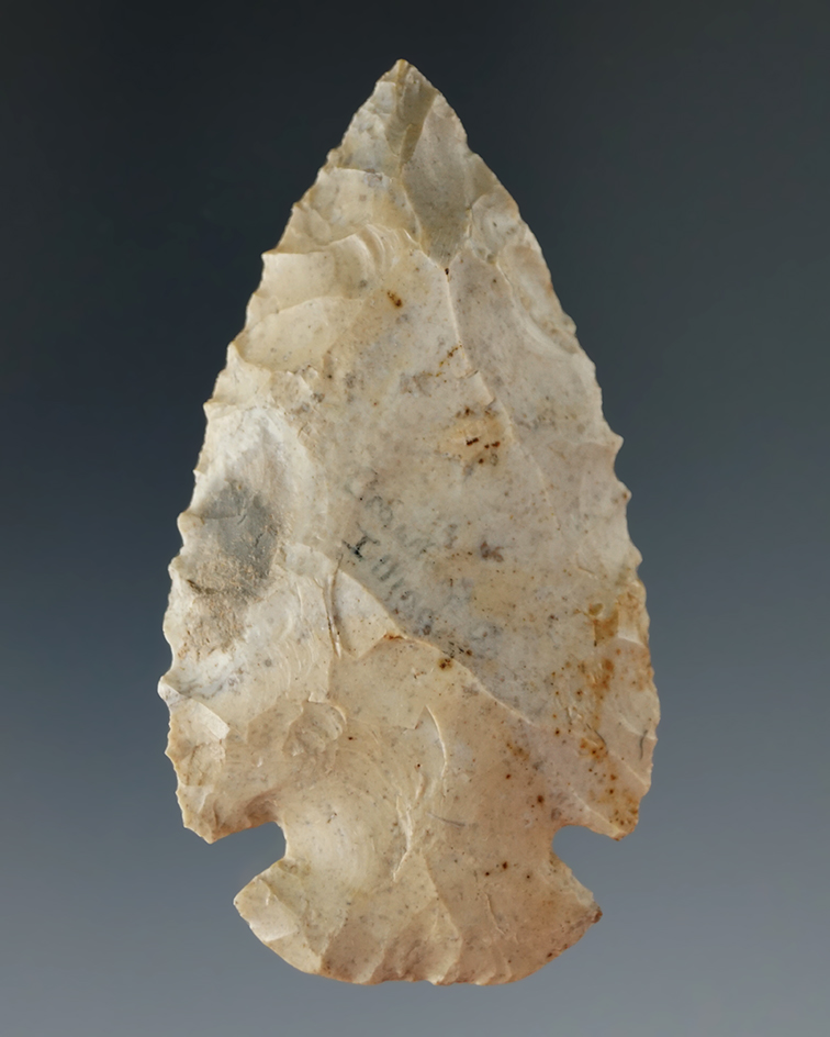 2 3/8" Dovetail found in Crawford County Illinois. Ex. Don Simmons.