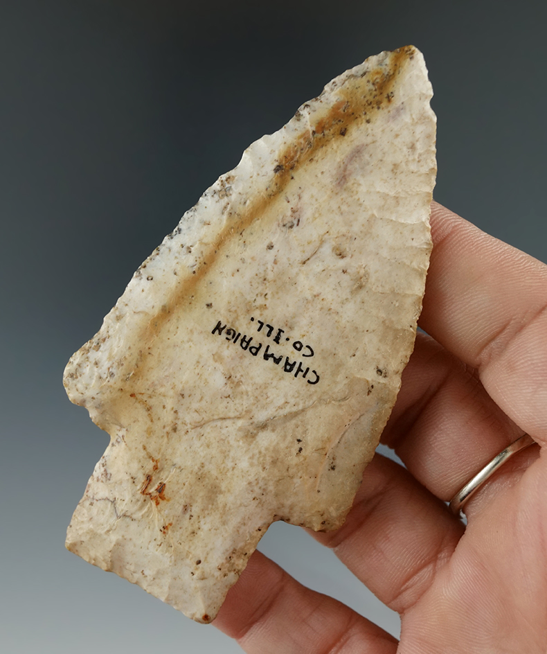 Nice style on this 3 5/8" late Adena found in Champagne  County Illinois.