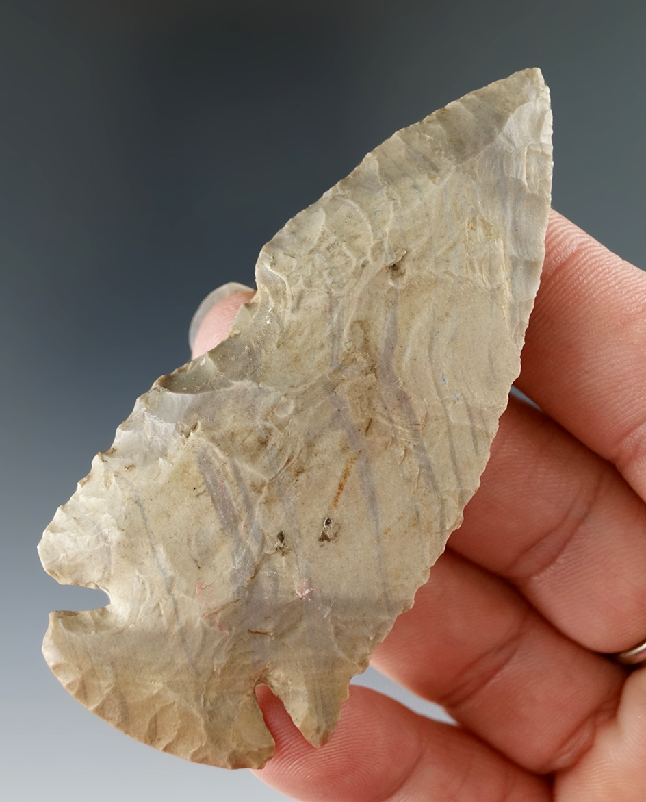 3 1/16" Dovetail found in Wabash County Illinois.Ex. R. Cunningham, Don Simmons.