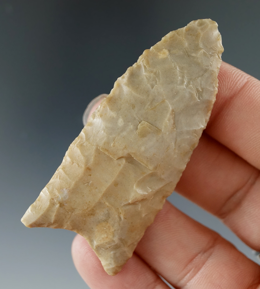 2 1/2" Paleo  found by Jonathan Hawk in a Creek near Sherman, Grayson County Texas.