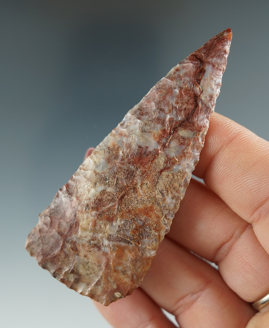 2 7/8" Columbia River Triangular Knife made from multi-colored Agate. Columbia River, OR.