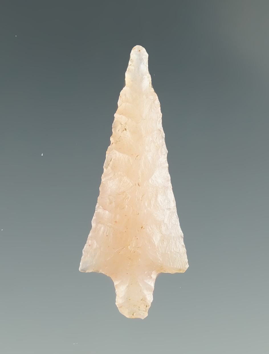 1 3/16" Wallula Gap made from translucent pink Agate. Found near the Columbia River, OR.